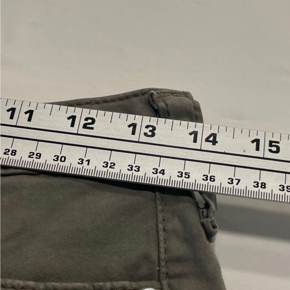 True Religion Women's Skinny Cargo Pants Size 26 Dark Olive Pockets Zipper Hem - Picture 7 of 11